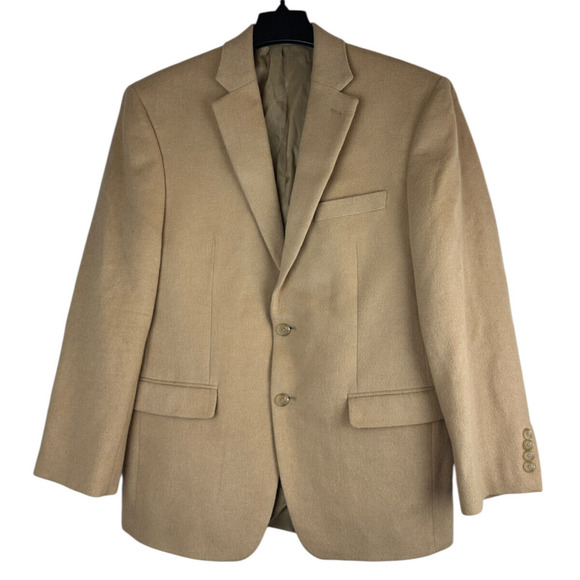 Lauren Ralph Lauren Camel Hair Sport Coat Blazer Jacket Tan Men's 40R 40 Regular - Picture 8 of 15